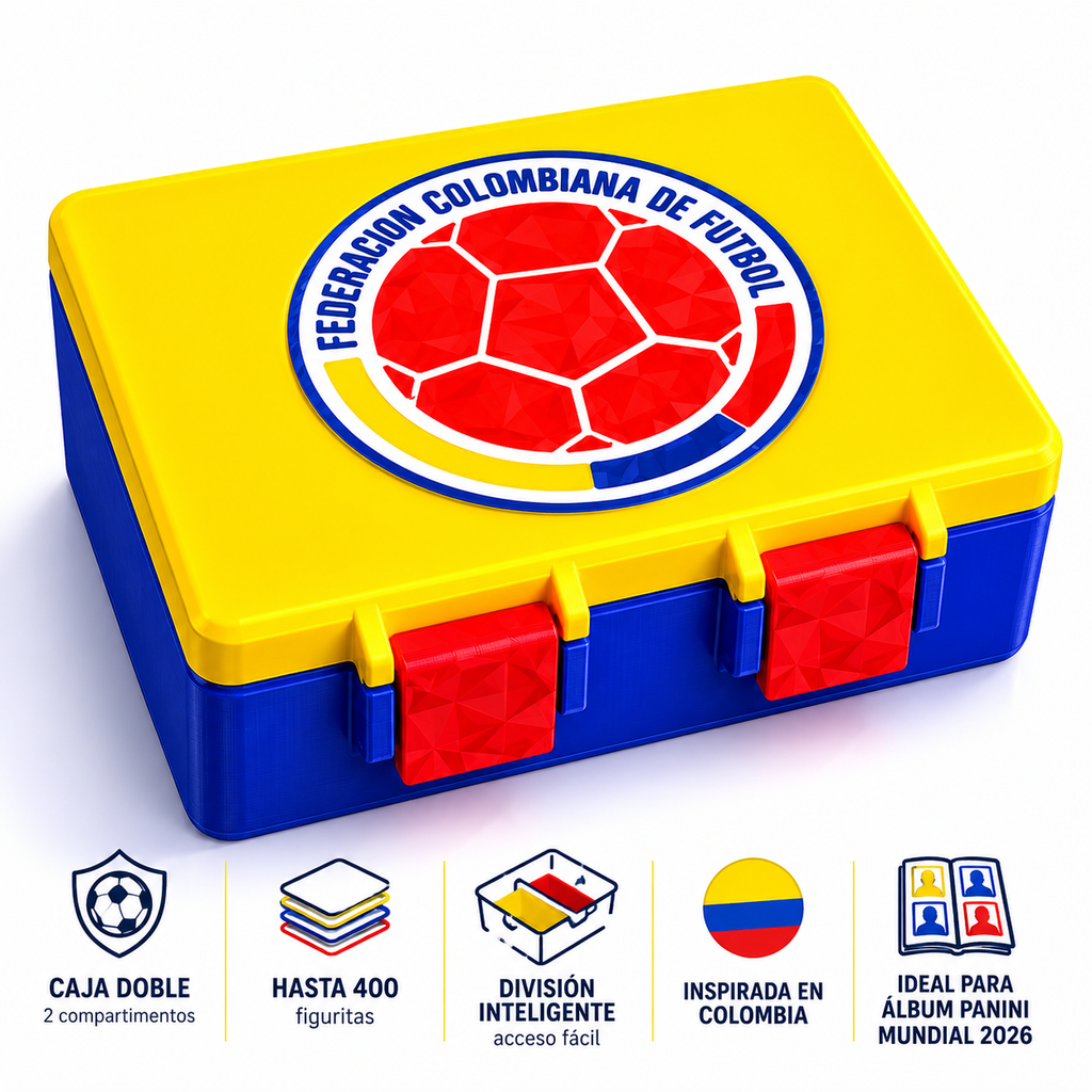 Caja doble para 400 láminas panini COLOMBIA