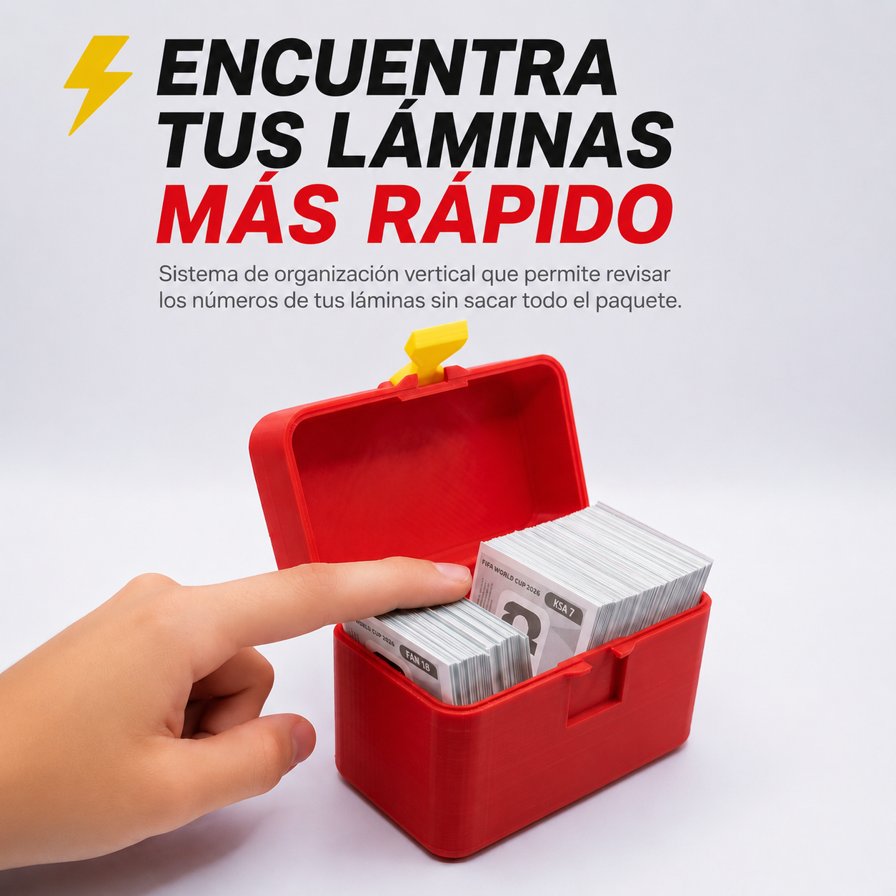 Caja Vertical para 500 Laminas Panini para búsqueda inteligente