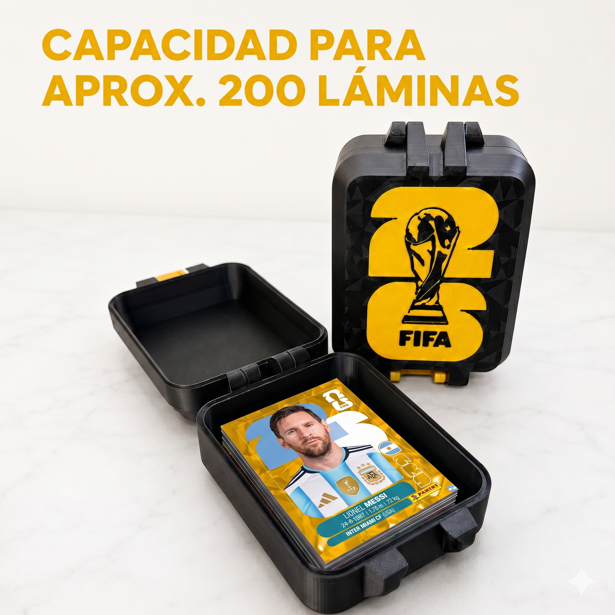 Caja para 220 Laminas Panini con nombre personalizado