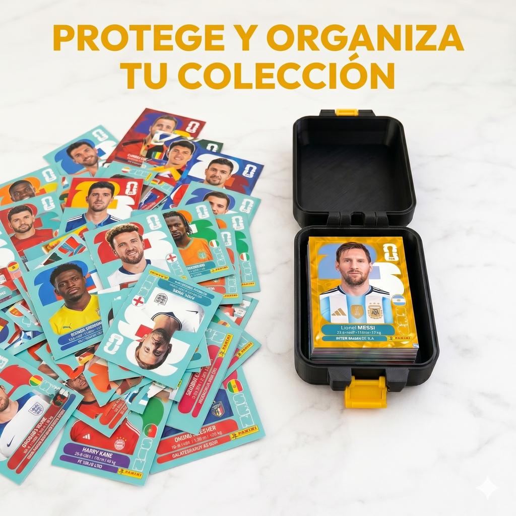 Caja para 220 Laminas Panini con nombre personalizado