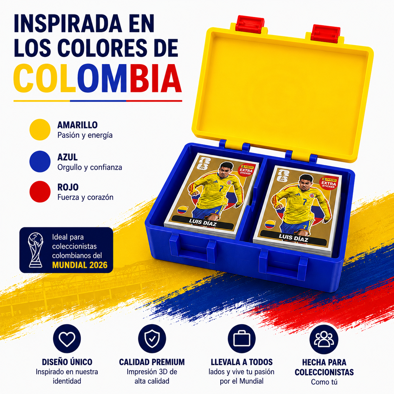Caja doble para 400 láminas panini COLOMBIA