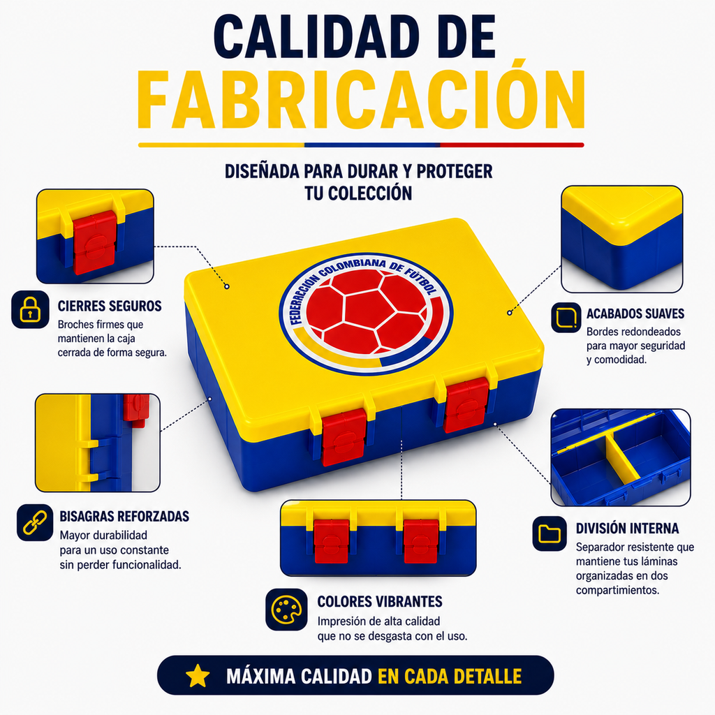 Caja doble para 400 láminas panini COLOMBIA