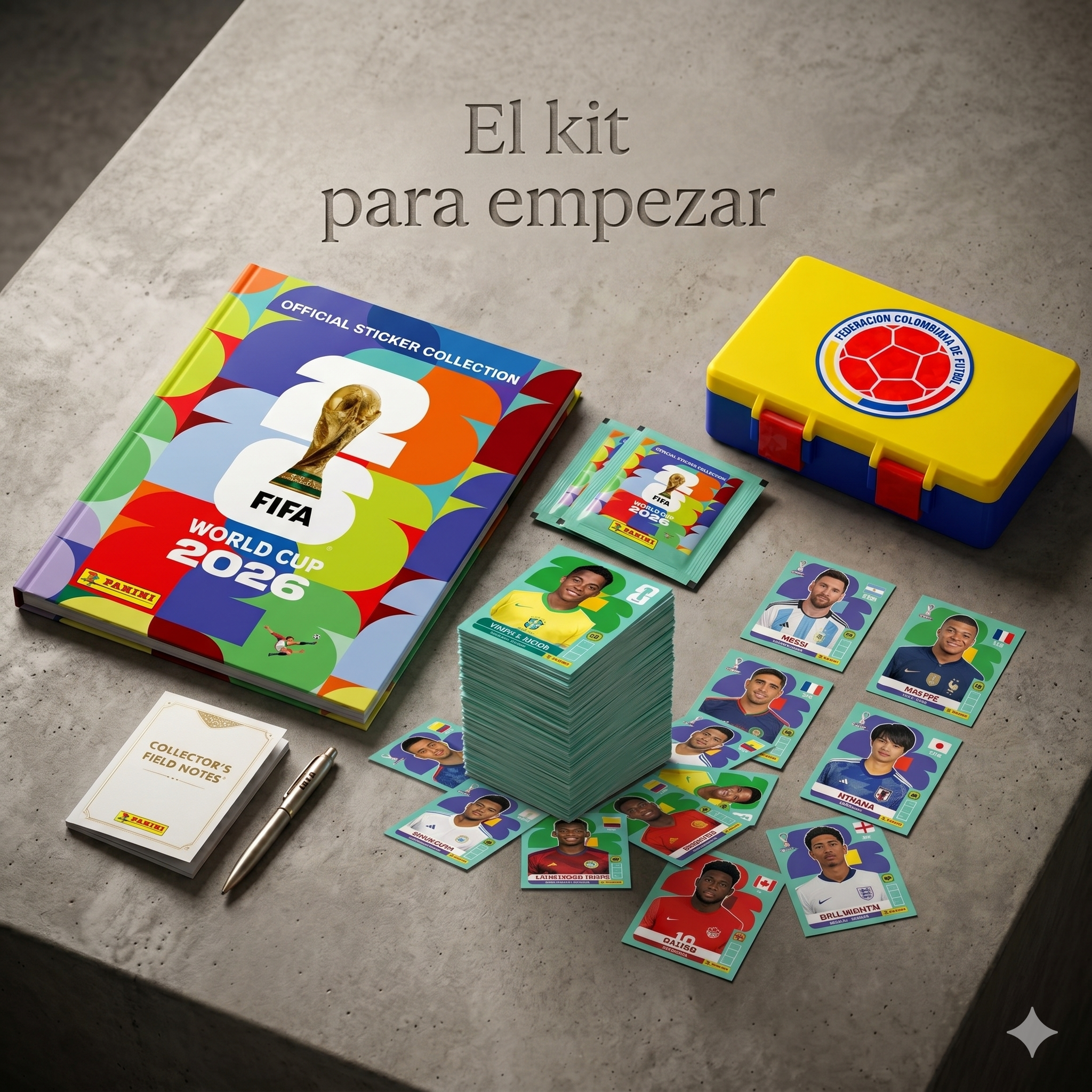 Album Panini Pasta Dura + 100 Laminas Sin Repetir + Caja para 500 láminas panini